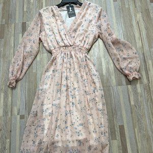 Maxi Studio Faux Wrap Dress Women's Size Large